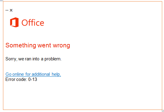 error code 0-13