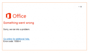 error code 1058-4
