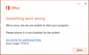 Office error code 1715-4