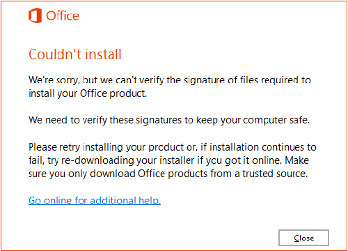 Couldn't install