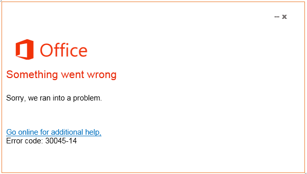 error code 30045-14