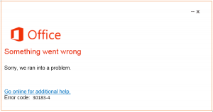office error code 30183-4