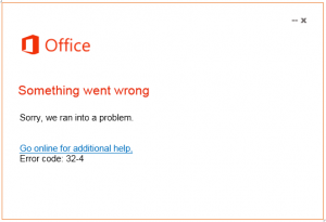 office error code 32-4