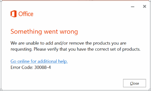 error code 30088-4