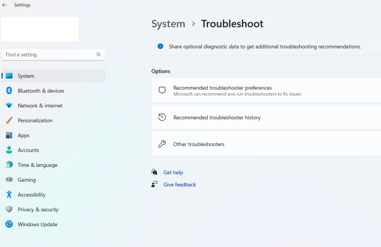 Run Windows troubleshoot