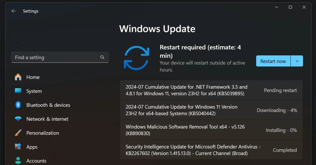 July 2024 Cumulative Update for Windows 11 Version 23H2 (KB5040442)